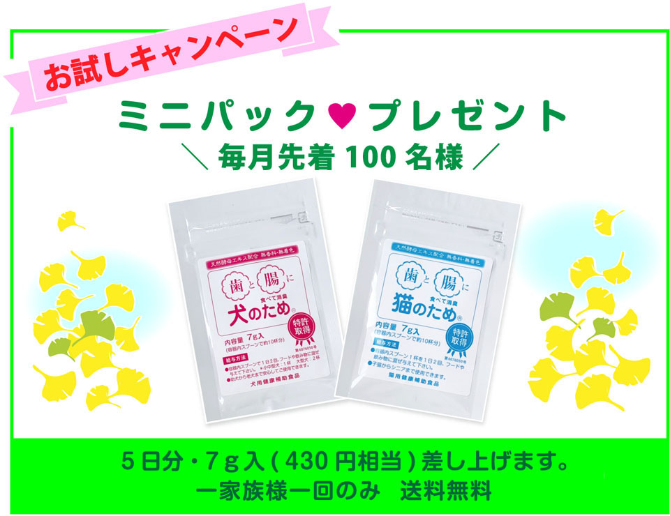 試供品プレゼントキャンペーン